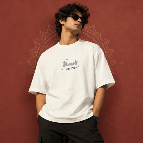 Destroyer Oversized Graphic T-Shirt – White