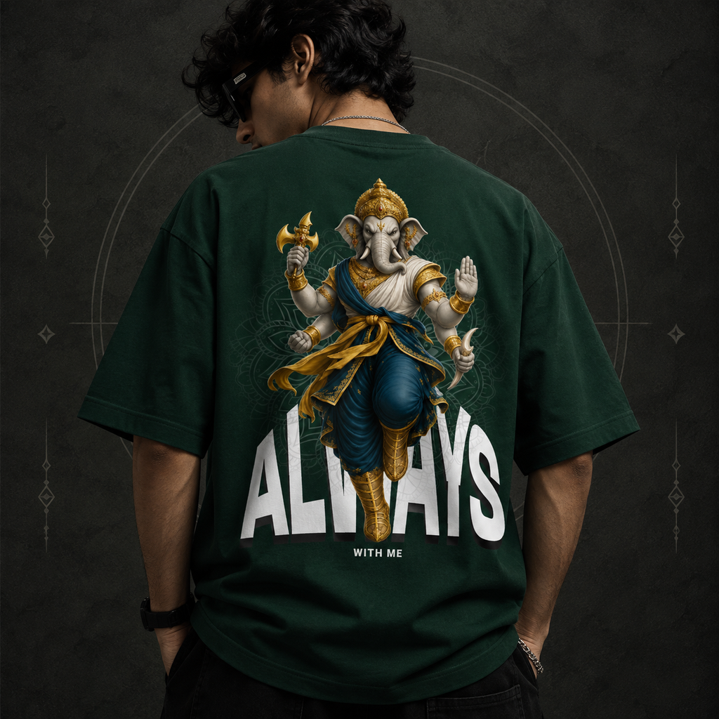 Always With Me Oversized Graphic T-Shirt – Forest Green