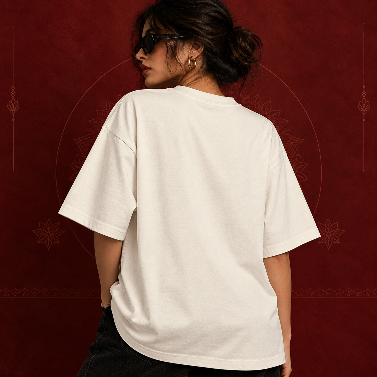 Shit Happens Oversized Graphic T-Shirt – Off White