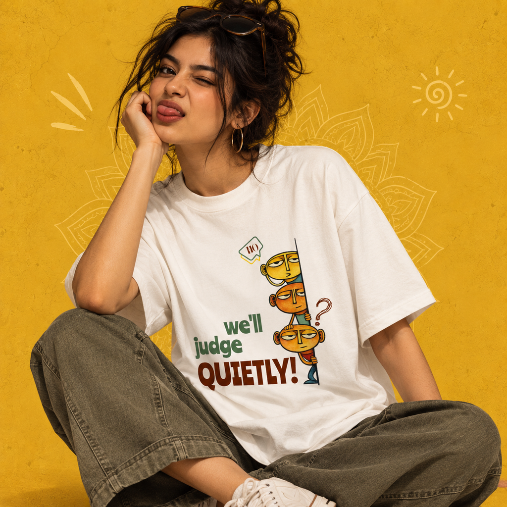 Quietly Oversized Graphic T-Shirt – White