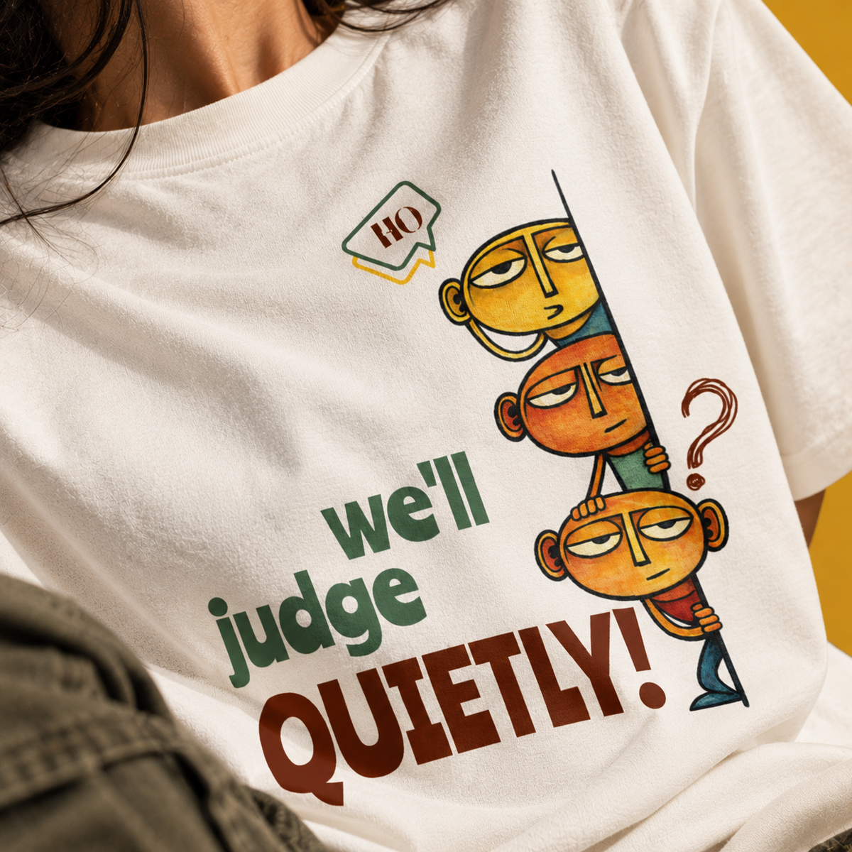 Quietly Oversized Graphic T-Shirt – White