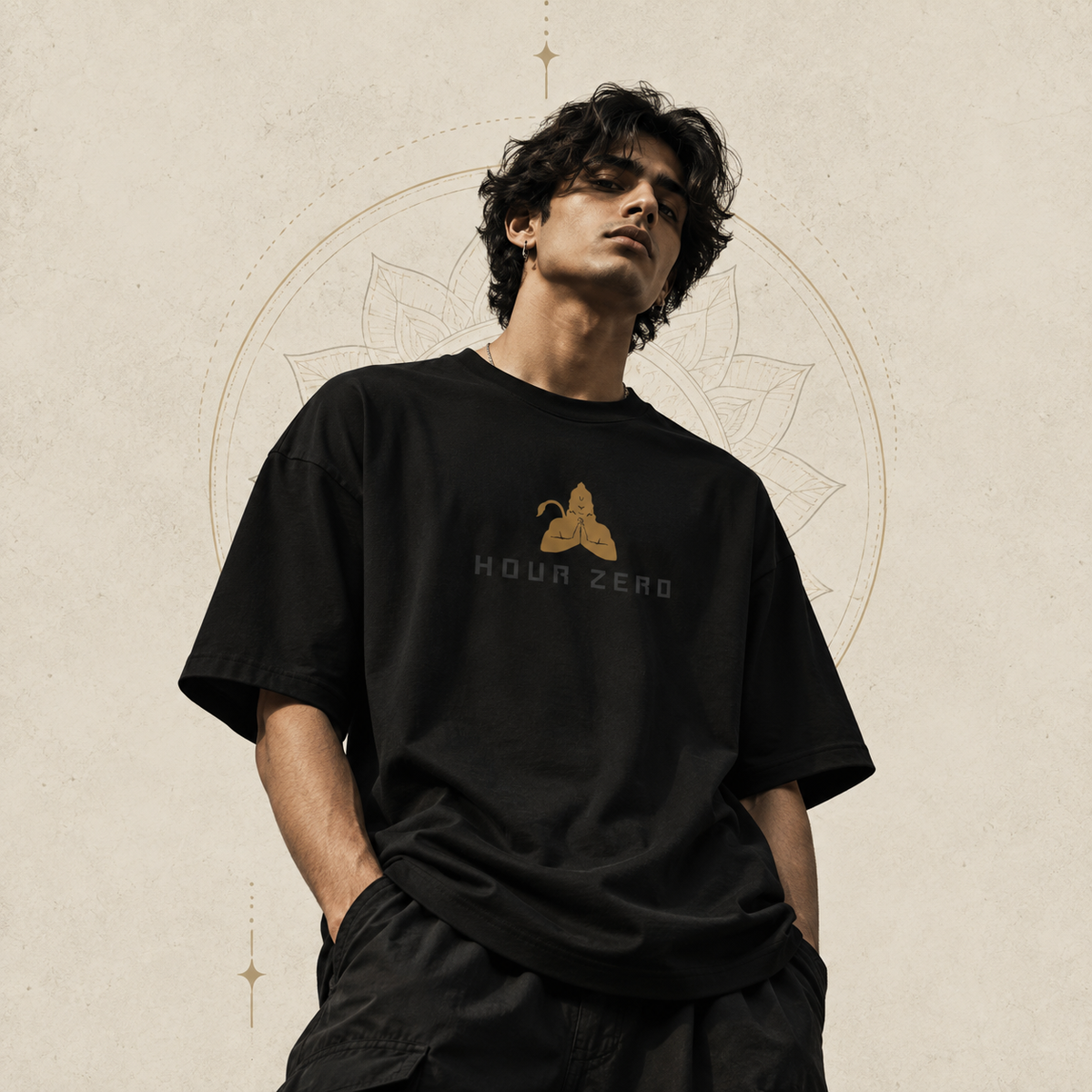 Fearless Oversized Graphic T-Shirt – Black