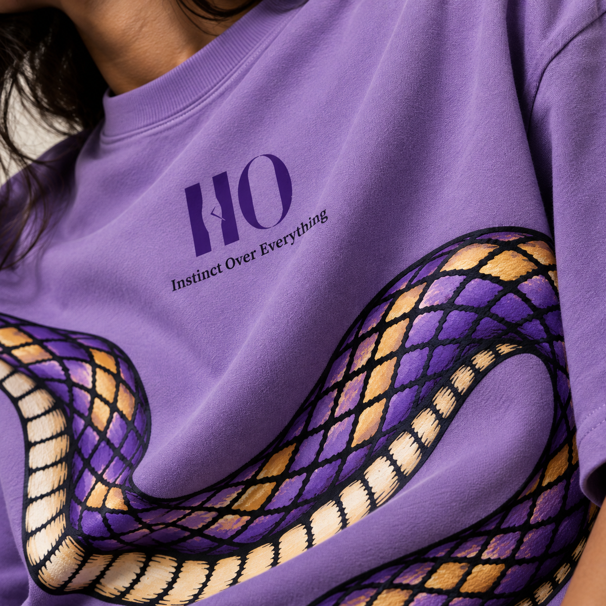 Viper Oversized Graphic T-Shirt – Lavender