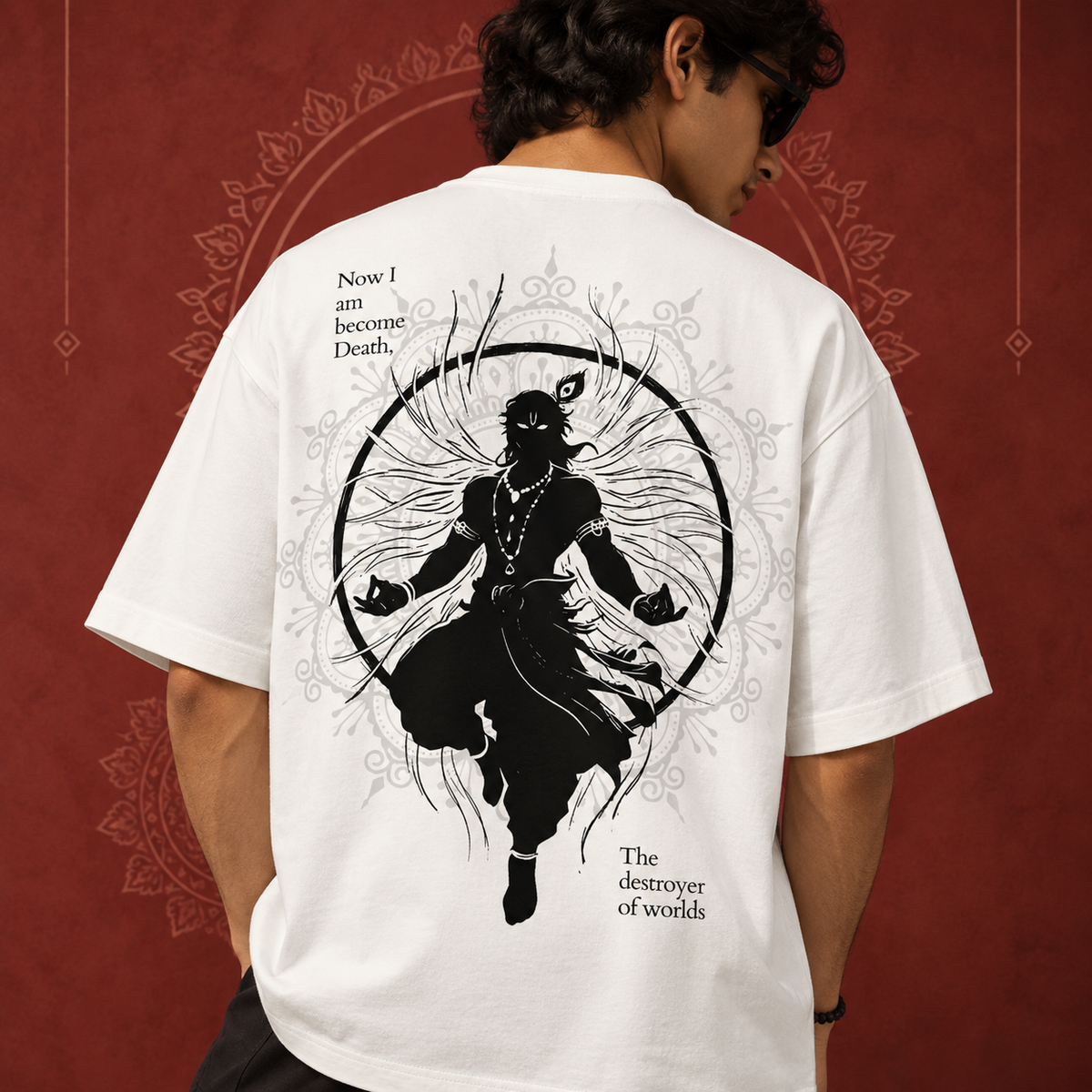 Destroyer Oversized Graphic T-Shirt – White