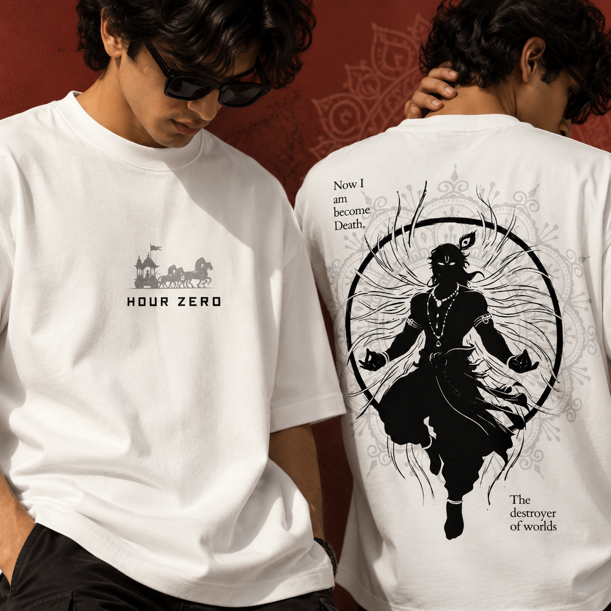 Destroyer Oversized Graphic T-Shirt – White