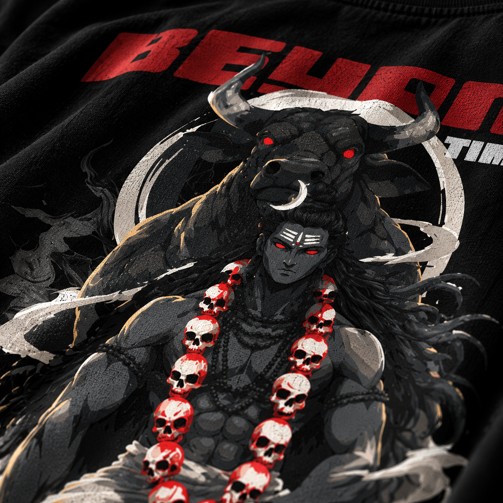 Beyond Time Oversized Graphic T-Shirt – Black