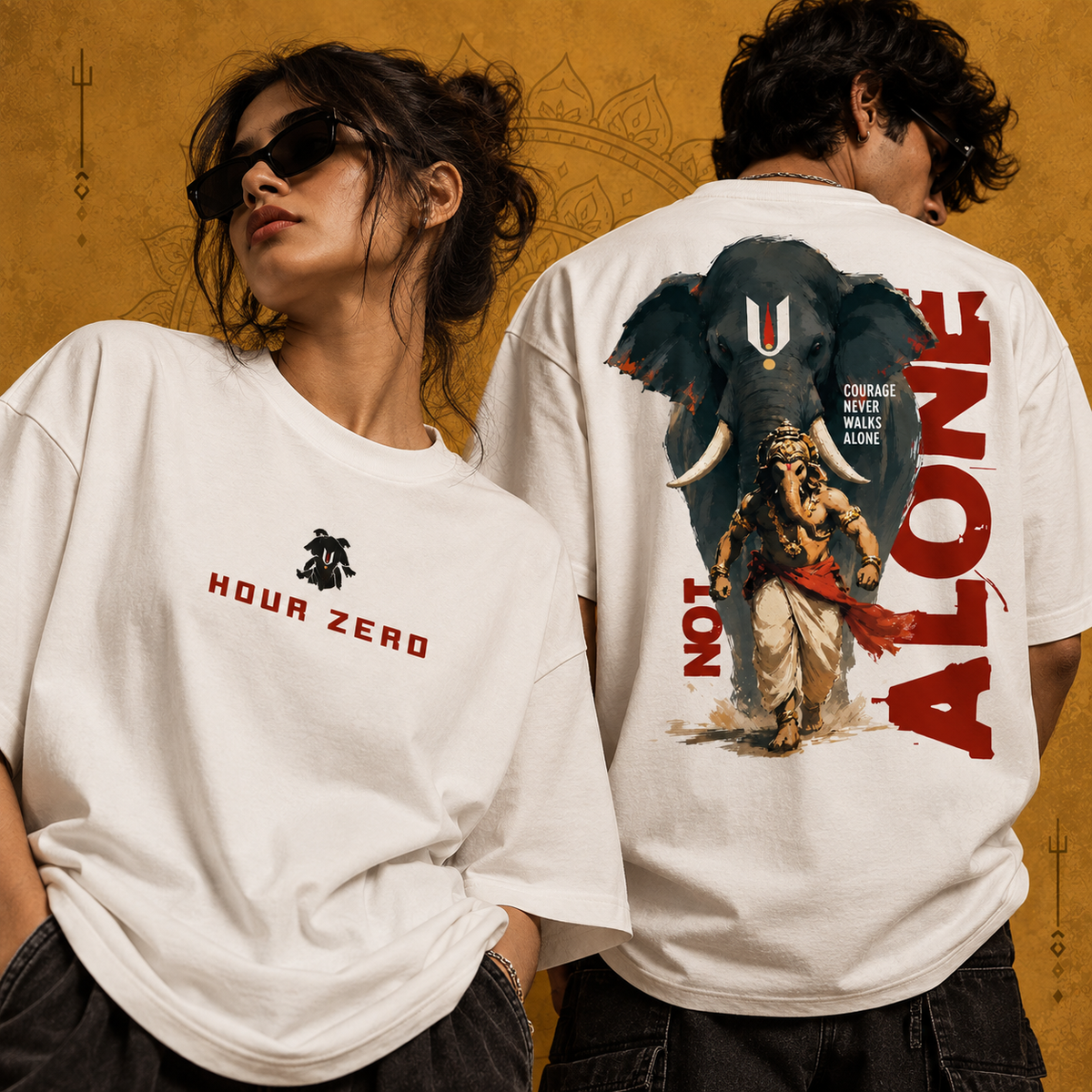 Guardian Oversized Graphic T-Shirt – Off White