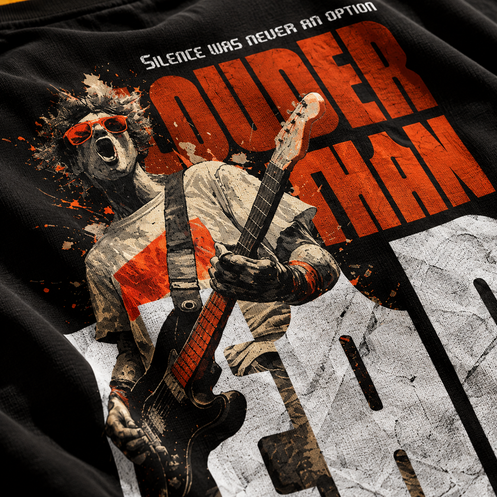 Louder Than Fear Oversized Graphic T-Shirt – Black