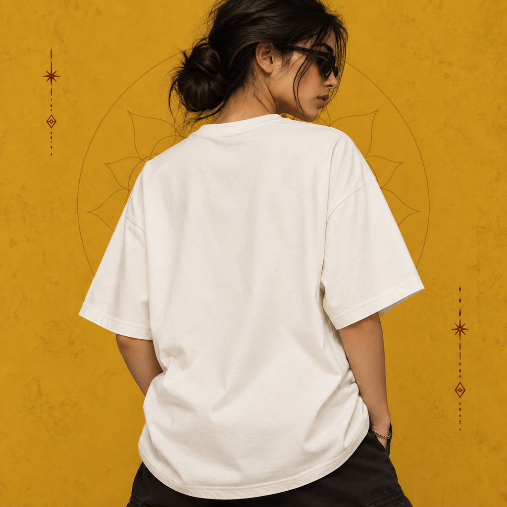 Nothing Starts Oversized Graphic T-Shirt – Off White