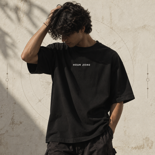 Distort Reality Oversized Graphic T-Shirt – Black